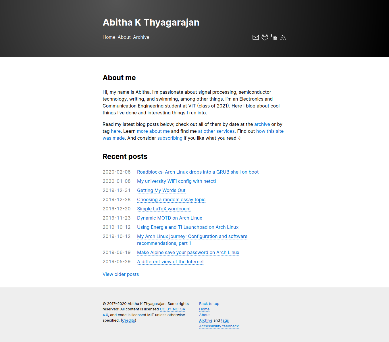 Screenshot of this site's new theme.